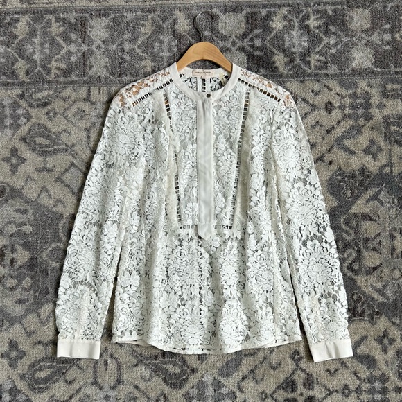 Rebecca Taylor Tops - 🤍 Rebecca Taylor White Lace Blouse